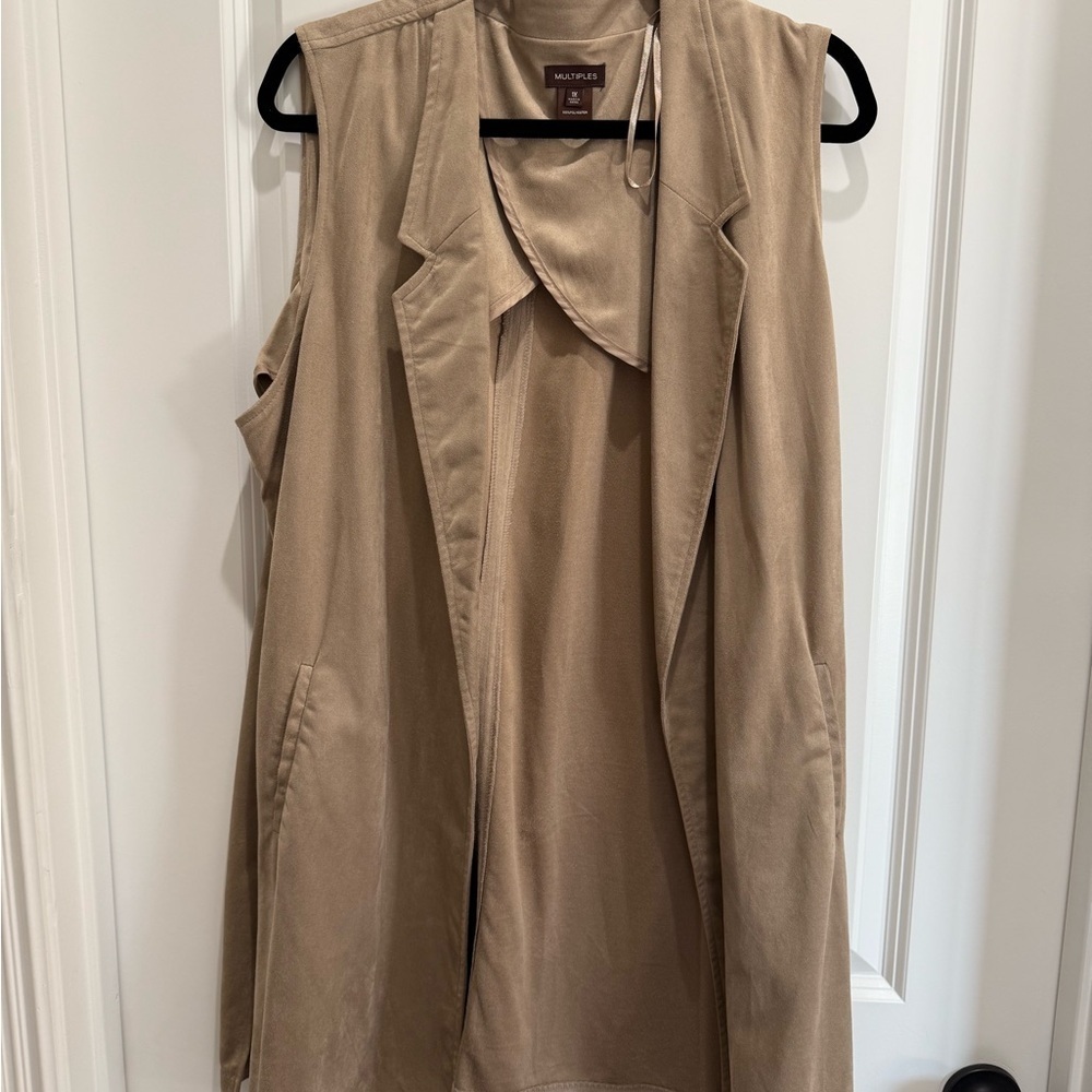 Multiples Tan Sleeveless Vest